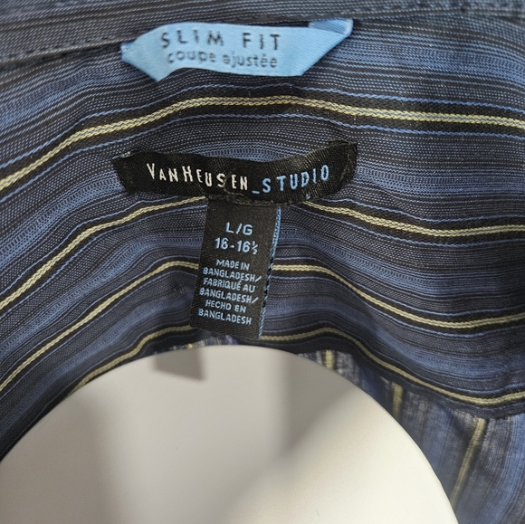 Van Heusen Studio slim fit men's button longsleeve large - Picture 6 of 6